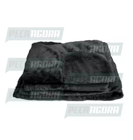 CAPA PELUCIA CHINIL BANCO S/LOGO VW KOMBI TRASEIRO PRETA (450536)