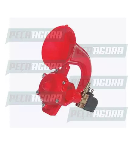 BUZINA A AR UNIVERSAL CAMINHOES COM VALVULA ELETRICA 24V VERM. AVX (454736)