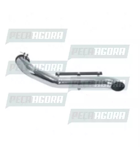 TUBO TERMINAL CURVO CROMADO 5,0'' LONGO ESQUERDO (KIT STRALIS HI-WAY) FABBOF (44