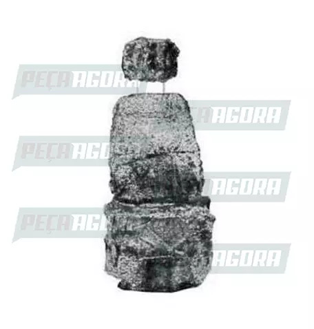 CAPA PELUCIA CHINIL BANCO S/LOGO MB 1113 CARONA GAUCHA CINZA (440042)