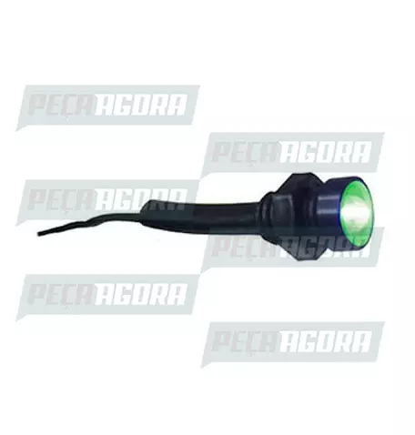LAMPADA IMPORTADA LED SPOT ROSCA 24V LED VERDE DNI 0601 (448710)