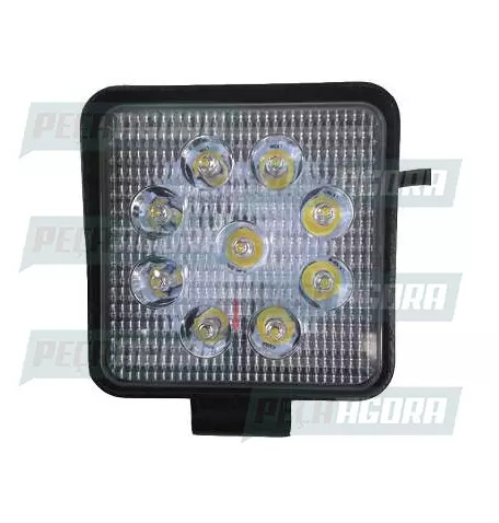 FAROL MILHA QUADRADO 110X110X50 MM COM  9 LEDS 3 W SLIM VIP (457703)