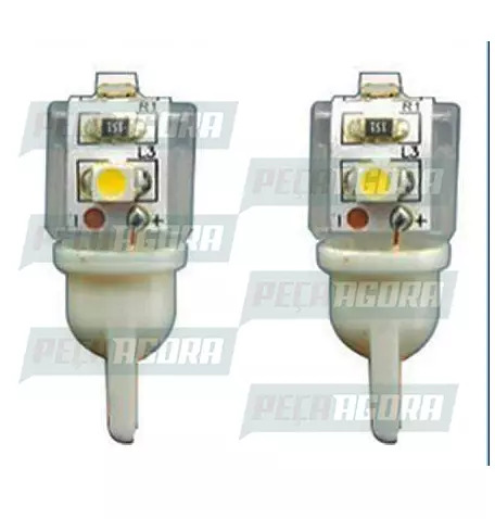 PAR LAMPADA IMPORTADA LED ESMAGADA 12V 03 LEDS AZUL (PAR) (439920)