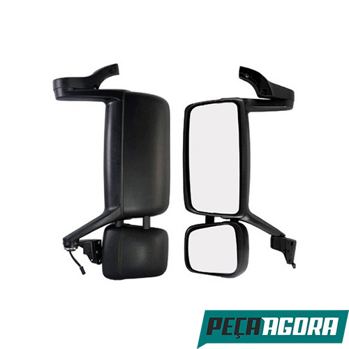 ESPELHO RETROVISOR ELETRICO ESQUERDO VOLVO FH FM FH13 2008 A 2014 - COM AUXILIAR