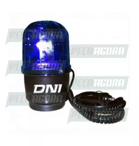 SINALIZADOR ''GIROFLEX'' AZUL 12V ROTATIVO MAGNETICO DNI (446082)