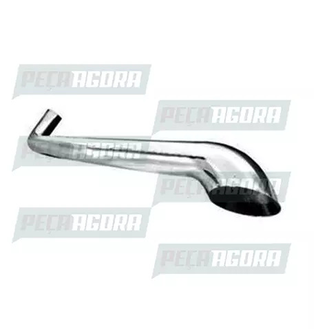 TUBO TERMINAL CURVO CROMADO 3,5'' LONGO 1250MM NICOLINI (448270)