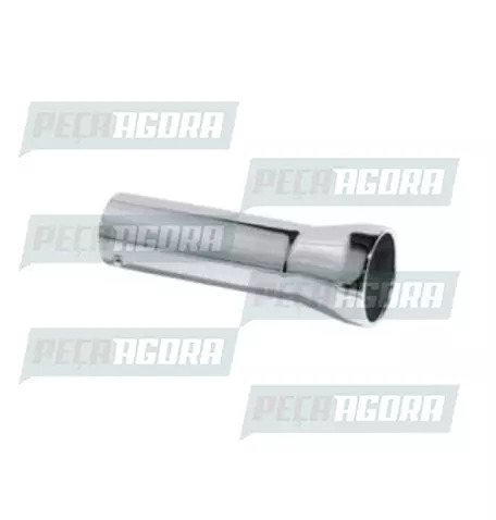 TUBO TERMINAL RETO CROMADO 4,0'' 500MM LONGO FABBOF (457720)