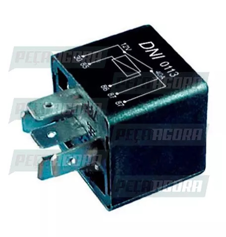 RELE AUXILIAR DE INJECAO ELETRONICA FIAT/GM 5 TERMINAIS SEM SUPORTE 2X20A 12V DN