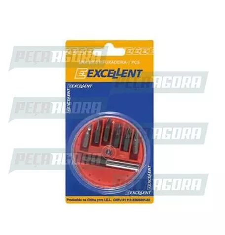 BITS FURADEIRA JOGO COM  7 PCSEM  1 SUPORTE (440227)