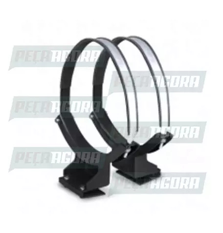 SUPORTE TANQUE PLASTICO BEPO M-195X ARLA CILINDRICO DIREITO COM CINTA (440514)