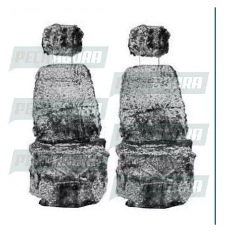 CAPA PELUCIA CHINIL BANCO S/LOGO MB ATEGO 2016/17/18/19 2 BANCOS GAUCHA CINZA (4