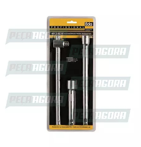 CABO P/CHAVE SOQUETE 1/2'' JOGO 3PCS (446574)