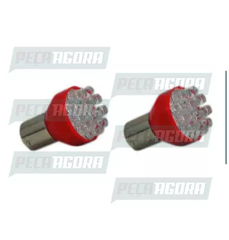 PAR LAMPADA IMPORTADA LED 1141 12V 10 LEDS VERMELHA (PAR) (439939)