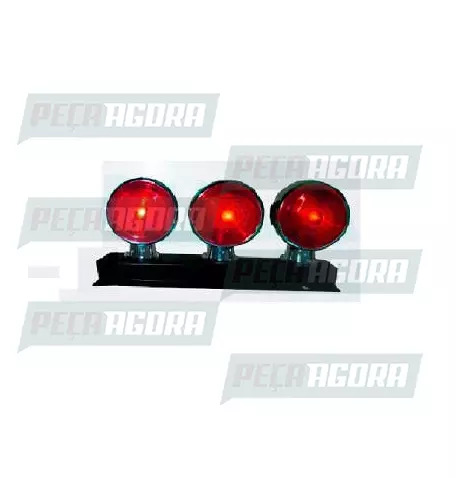 LANTERNA TRASEIRA 03 LENTES BOJUDA ALTA COM SUPORTE - VM (453905)