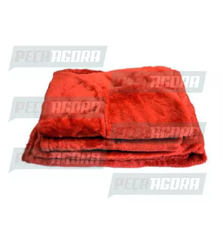 CAPA PELUCIA CHINIL BANCO S/LOGO VW KOMBI TRASEIRO VERMELHA (450537)