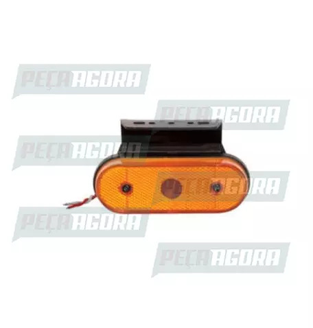 LANTERNA LATERAL FACCHINI OVAL REFLETIVA COM SUPORTE AM.PRADOLUX PL0608 (455071)