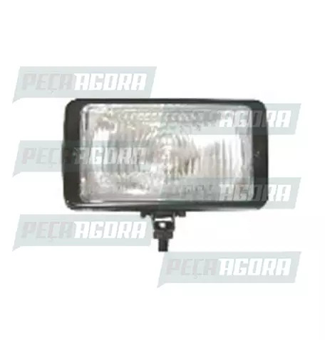 PAR FAROL MB MILHA RETANGULAR PRETO LISO 156X94MM 706 12V FORT LUZ (423071)
