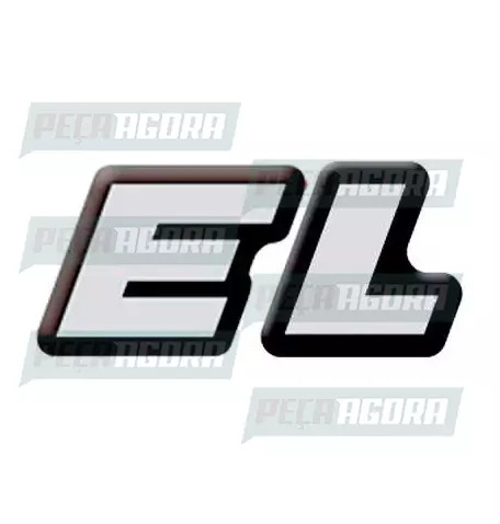 PAR EMBLEMA RESINADO QUALIDADE ORIGINAL ''EL'' LATERAL ANTIGA LISA (424100)