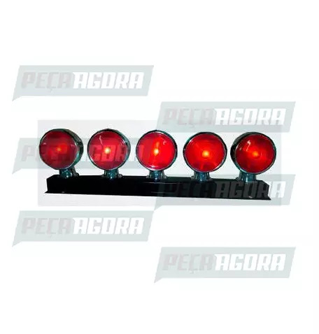 LANTERNA TRASEIRA 05 LENTES BOJUDA ALTA COM SUPORTE - VM (453908)