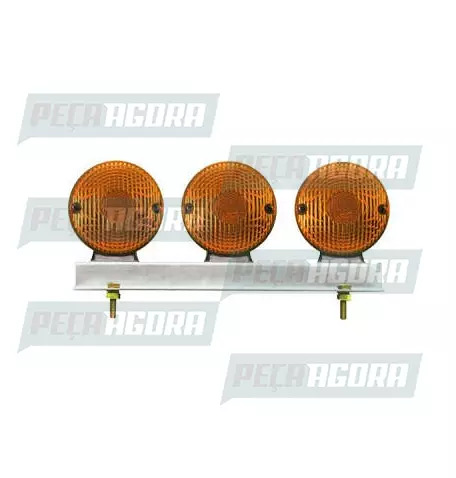 LANTERNA TRASEIRA 03 LENTES COM SUPORTE - AM PL0404 PRADOLUX (458010)