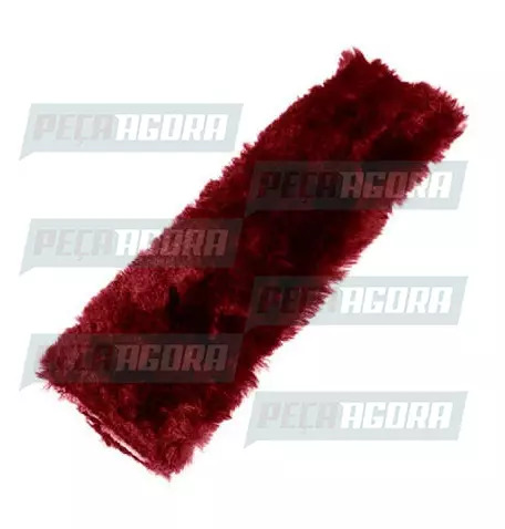 PROTETOR CINTO SEGURANCA PELUCIA CHINIL 60 CMS VERMELHO COM ESPUMA (445241)