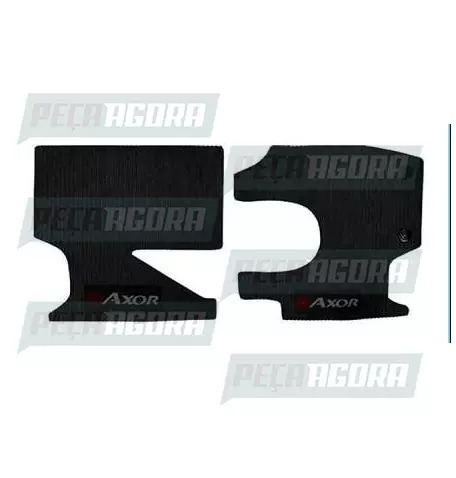 TAPETE PVC MERCEDES BENZ AXOR 2 PECAS PRETO (439407)