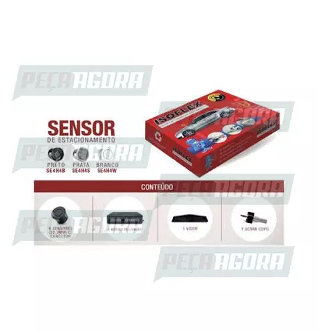 SENSOR ESTACIONAMENTO 4 PONTOS PRATA (442364)