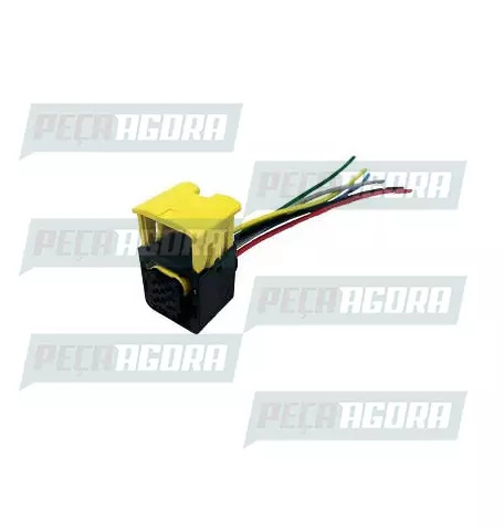 CONECTOR LANTERNA 6 VIAS COM RABICHO DA SETA PARA SCANIA SERIE 5 LED (458834)