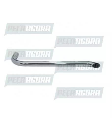 TUBO TERMINAL CURVO CROMADO 3,5'' LONGO 1250MM FABBOF (425085)