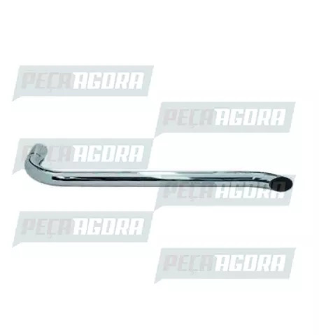 TUBO TERMINAL CURVO CROMADO 3,5'' LONGO 1500MM FABBOF (425086)