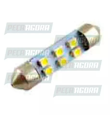 LAMPADA IMPORTADA LED TORPEDO 12V 04 LEDS 42MM AZUL (454743)
