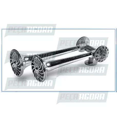 BUZINA A AR PLASTICA 02 CORNETA BIG CROMADA SEM VALVULA (426180)