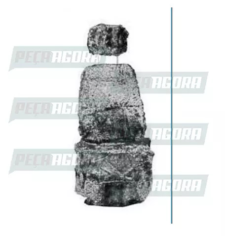 CAPA PELUCIA CHINIL BANCO S/LOGO MB ATEGO 2016/17/18 MOTORISTA GAUCHA CINZA (439