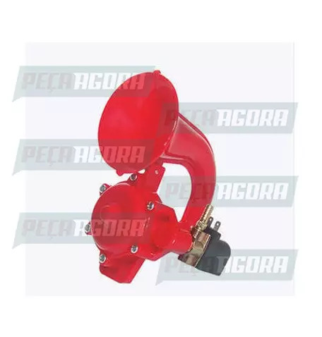 BUZINA A AR UNIVERSAL CAMINHOES COM VALVULA ELETRICA 12V VERM. AVX (454735)