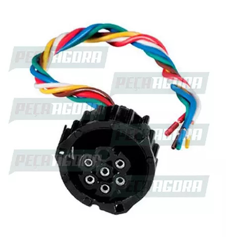 CONECTOR 7 VIAS FEMEA COM CABO 20CM (3963412.)