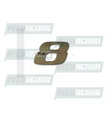 EMBLEMA CROMADO ADESIVO MB ATEGO/AXOR ''8'' (453381)