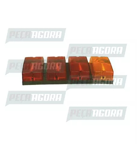 LANTERNA TRASEIRA 04 LENTES BAU GRANDE TIPO FACCHINI AM/VM PL0602 PRADOLUX (4548