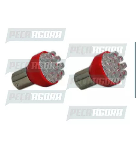 PAR LAMPADA IMPORTADA LED 1034 12V 10 LEDS VERMELHA (PAR) (439935)