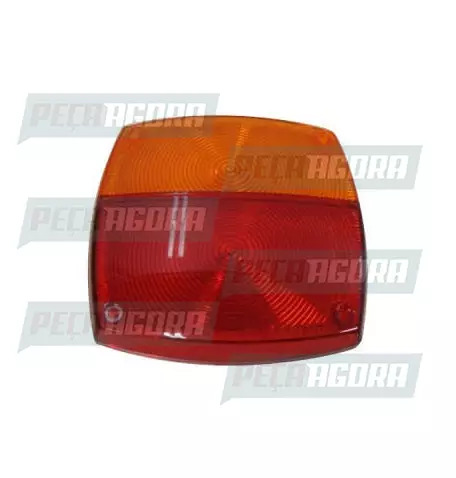 LENTE TRASEIRA RANDON QUADRADA BAIXA - BICOLOR PL0570 PRADOLUX (444013)