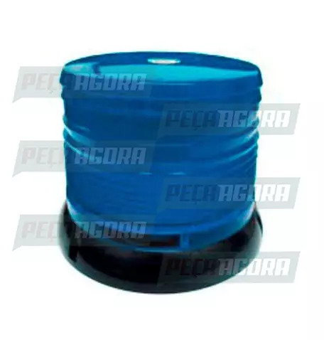 SINALIZADOR ''GIROFLEX'' DUPLA FUNCAO AZ 12V 100 LEDS ROTATIVO MAGNETICO DNI (44