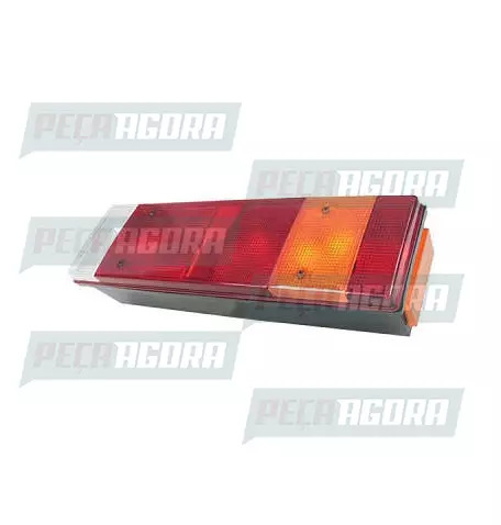 LANTERNA TRASEIRA VOLVO UNIVERSAL COM RABICHO 2 PARAFUSOS SEM VIGIA TRICOLOR PRA