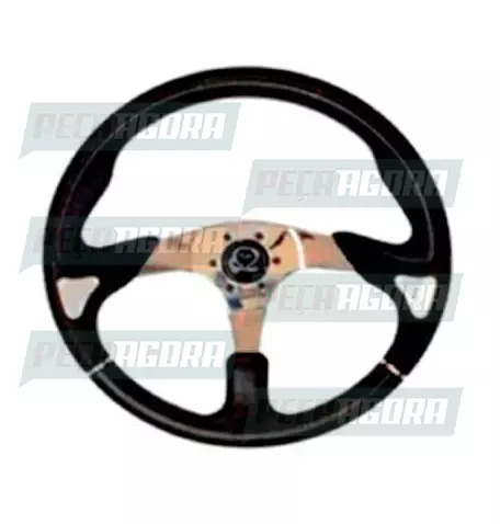 VOLANTE 400MM CROMO AMARELO (424668)