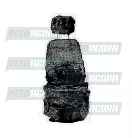 CAPA PELUCIA CHINIL BANCO C/LOGO VW CONSTELLATION MOTORISTA GAUCHA PRETA (446330