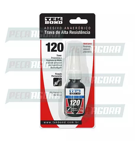 TRAVA PARAFUSOS AT 120 VERMELHO 10G BLISTER TEKBOND (449453)