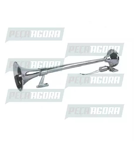 BUZINA SOLENOIDE MARITIMA CROMADA COM VALVULA 24V 74CM (458055)