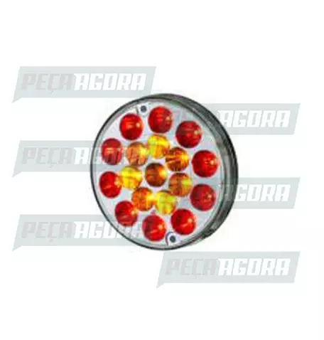 LANTERNA TRASEIRA CARRETA OVO FRITO COM 18 LEDS BIVOLT VM/AM SINALSUL 2131 (4406