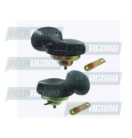 PAR BUZINA CARACOL 12V DUPLA 01 TERMINAL UNIVERSAL AVX (454725)