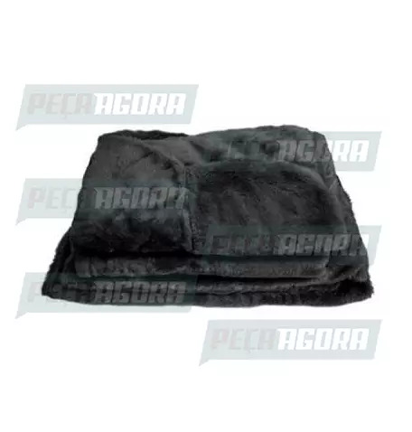 CAPA PELUCIA CHINIL BANCO S/LOGO MB 608D/708 CARONA GAUCHA PRETA (448943)
