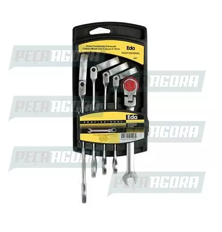CHAVE COMBINADA CATRACA ARTICULADA JOGO 5 PCS (440296)