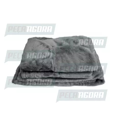CAPA PELUCIA CHINIL BANCO S/LOGO MB 608D/708 CARONA GAUCHA CINZA (448942)